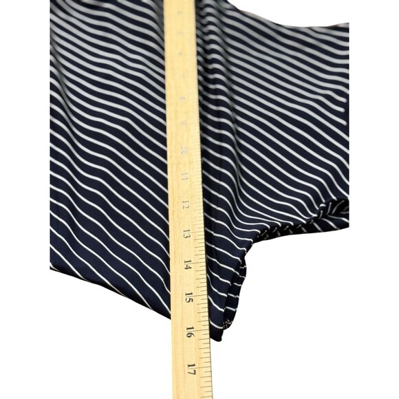 Lauren Ralph Lauren Mock Neck Blue White Striped Dress Sleeveless Women Size 2P - Picture 6 of 12